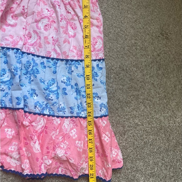 Simply Southern Pink and Blue Floral A-Line Skirt - Picture 5 of 6